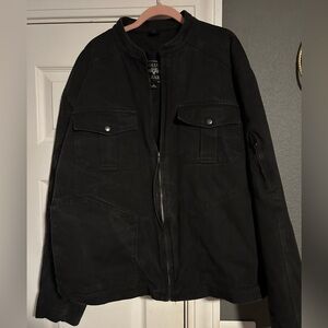 Revolution Gear by UNK Black Denim Motorcycle Jacket